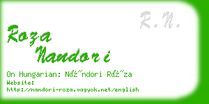 roza nandori business card